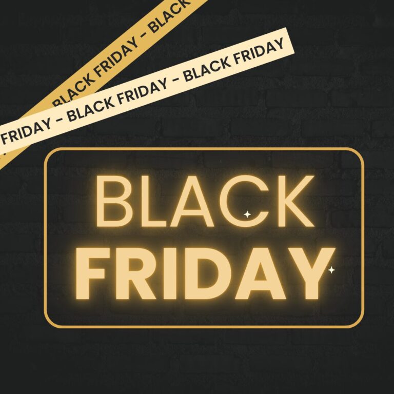 Banner para mercado shops black friday moderno neon preto dourado (Post para Instagram)